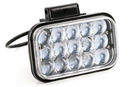 907381 Фара рабочего света светодиодная ПРЯМОУГОЛЬНАЯ; 45Вт 4D EPISTAR 15 диодов дальний/ ближний 160*100*75 (ан.LT-1245SF) Nord Yada